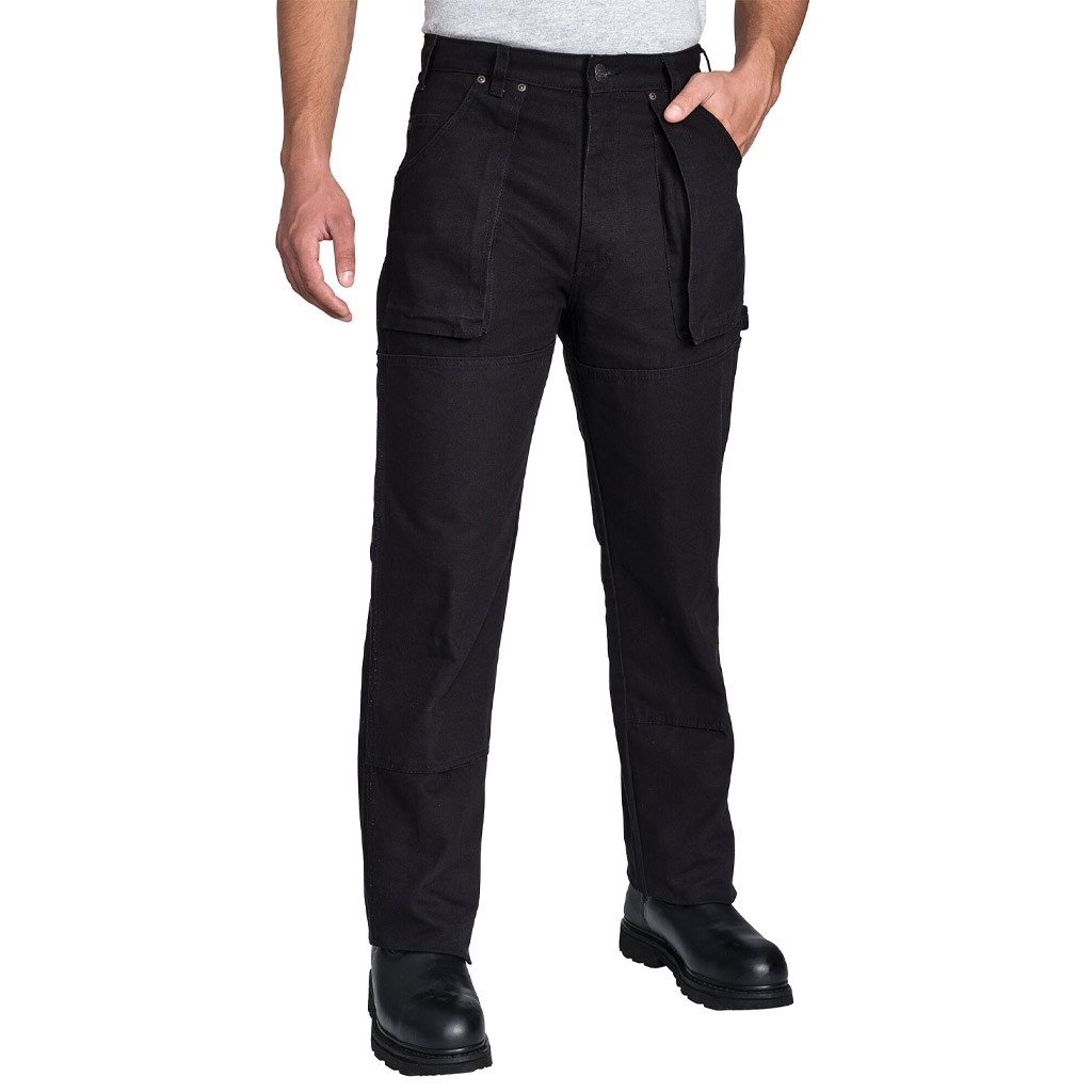 DV - DICKIES MEN'S DUCK 30X30 DOUBLE FRONT BRUSHED PANT BLACK