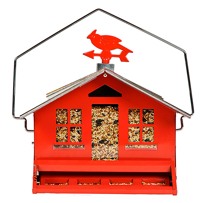 PERKY PET SQUIRREL BE GONE BIRD FEEDER COUNTRY STYLE RED 338