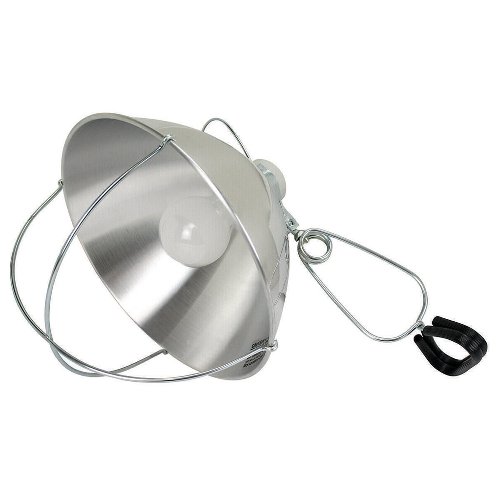 POWERZONE BROODER LAMP W/CLAMP 10.5&quot; ALUM. SHIELD 6' CORD