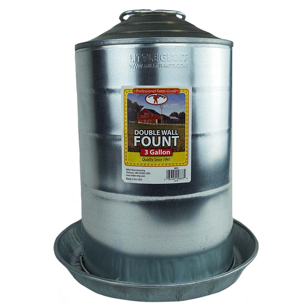LITTLE GIANT POULTRY FOUNTAIN GALV 3GAL