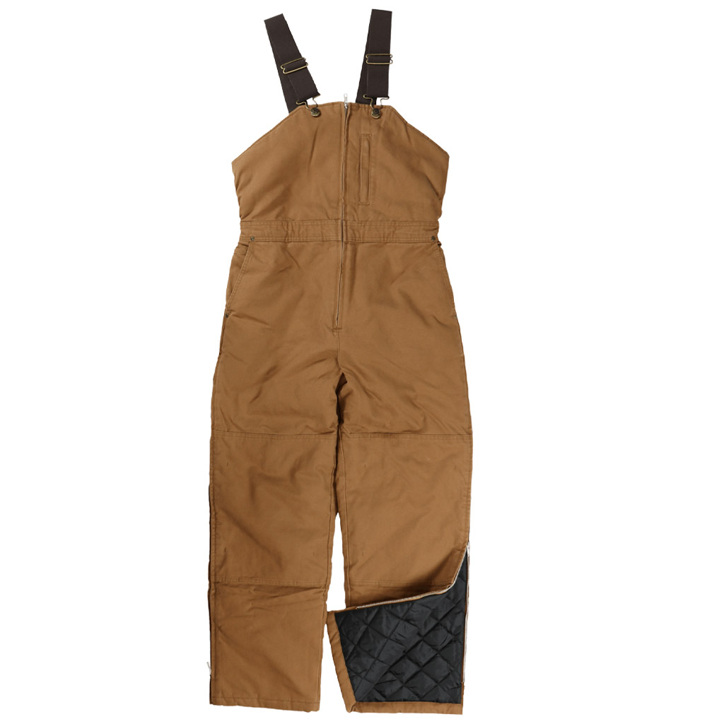 TOUGH DUCK LADIES INSULATED BIB OVERALL BROWN SMALL