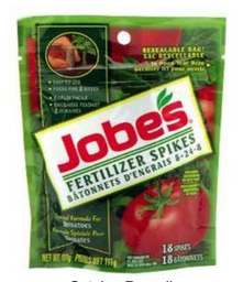 [10072008] JOBES FERTILIZER SPIKES TOMATO PLANT (18PK)