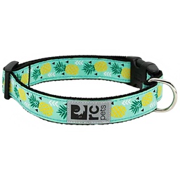 [10064584] DMB - RC PETS CLIP COLLAR MED 1&quot; PINEAPPLE PARADE
