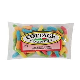 [10076952] COTTAGE COUNTRY SOUR NEON GUMMY WORMS