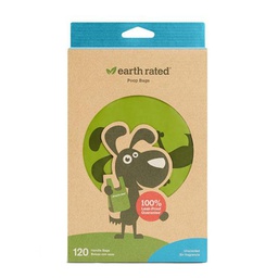 [10078920] EARTH RATED  UNSCENTED POOP BAGS W/HANDLES 120CT