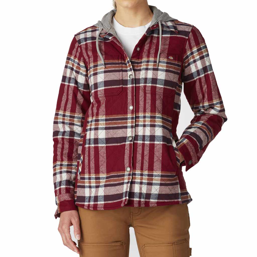 Hooded flannel shop shirt womens