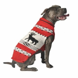 [10087832] DV - CHILLY DOG KNIT APRES SKI SWEATER- REINDEER RED M