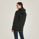 ARIAT WOMENS REBAR STORMSHELL LOGO H2O JACKET BLK/PPL SML
