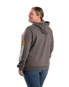 BERNE WOMENS SIGNATURE SLEEVE HOODED PULLOVER GRAPHITE (S)