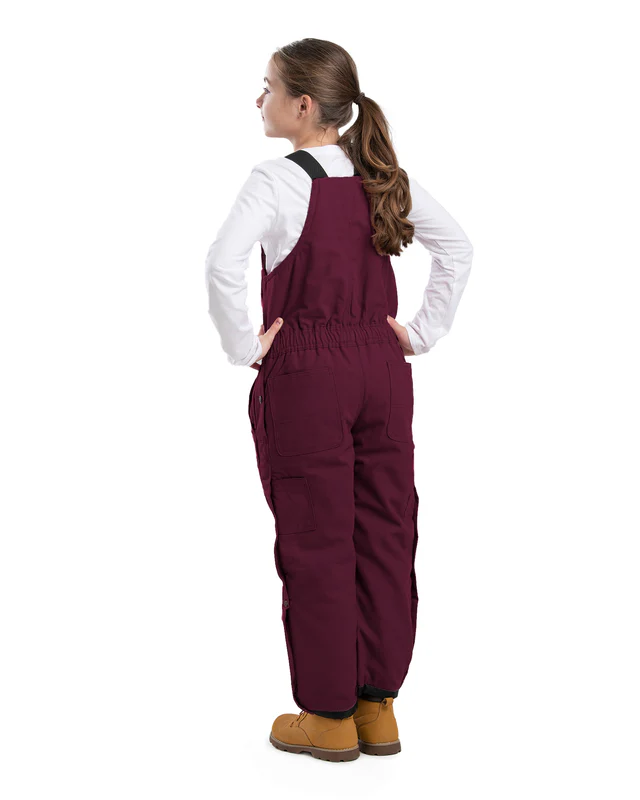 BERNE YOUTH SOFTSTONE INSULATED BIB OVERALL PLUM (S)