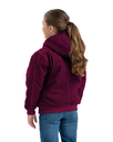BERNE YOUTH HIGHLAND SOFTSTONE DUCK HOODED JACKET PLUM (S)