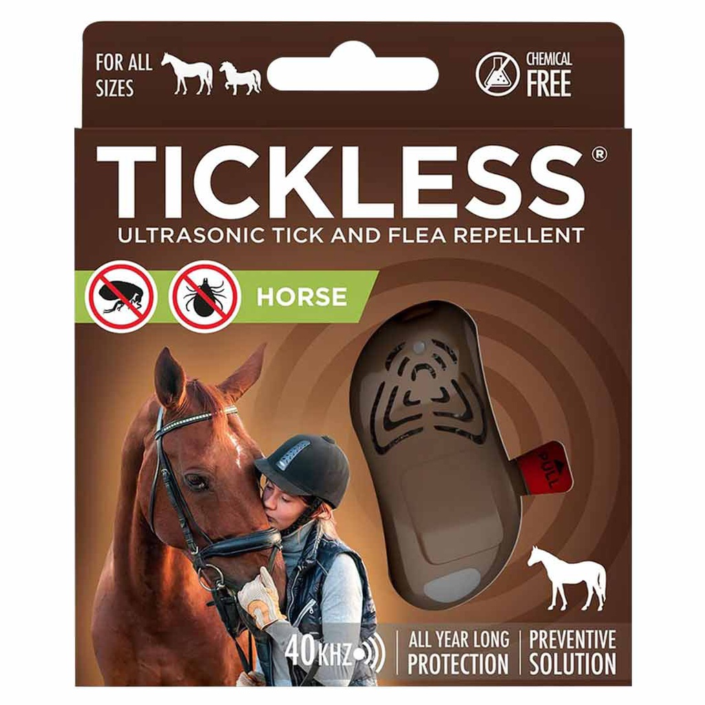 TICKLESS HORSE ULTRASONIC TICK &amp; FLEA REPELLENT-brown