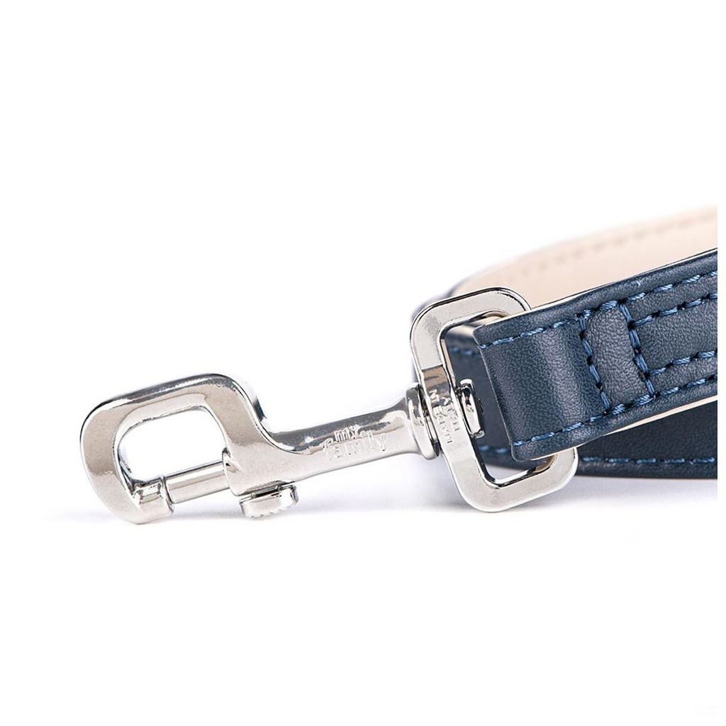 MY FAMILY HERMITAGE LEASH LEATHER BLUE &amp; CREAM S-3