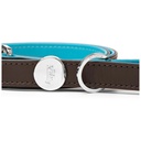 MY FAMILY HERMITAGE LEASH LEATHER BRN &amp; TURQ L-2