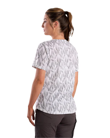 BERNE WOMENS PERFORMANCE V-NECK SHORT SLEEVE TEE WHEAT (XL)