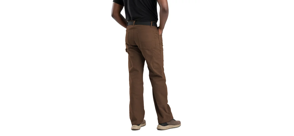 BERNE MENS WASHED DUCK RELAXED FIT CARPENTER PANT BARK (30Wx34)