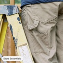 BERNE MENS WASHED DUCK RELAXED FIT CARPENTER PANT NAVY (30Wx34)