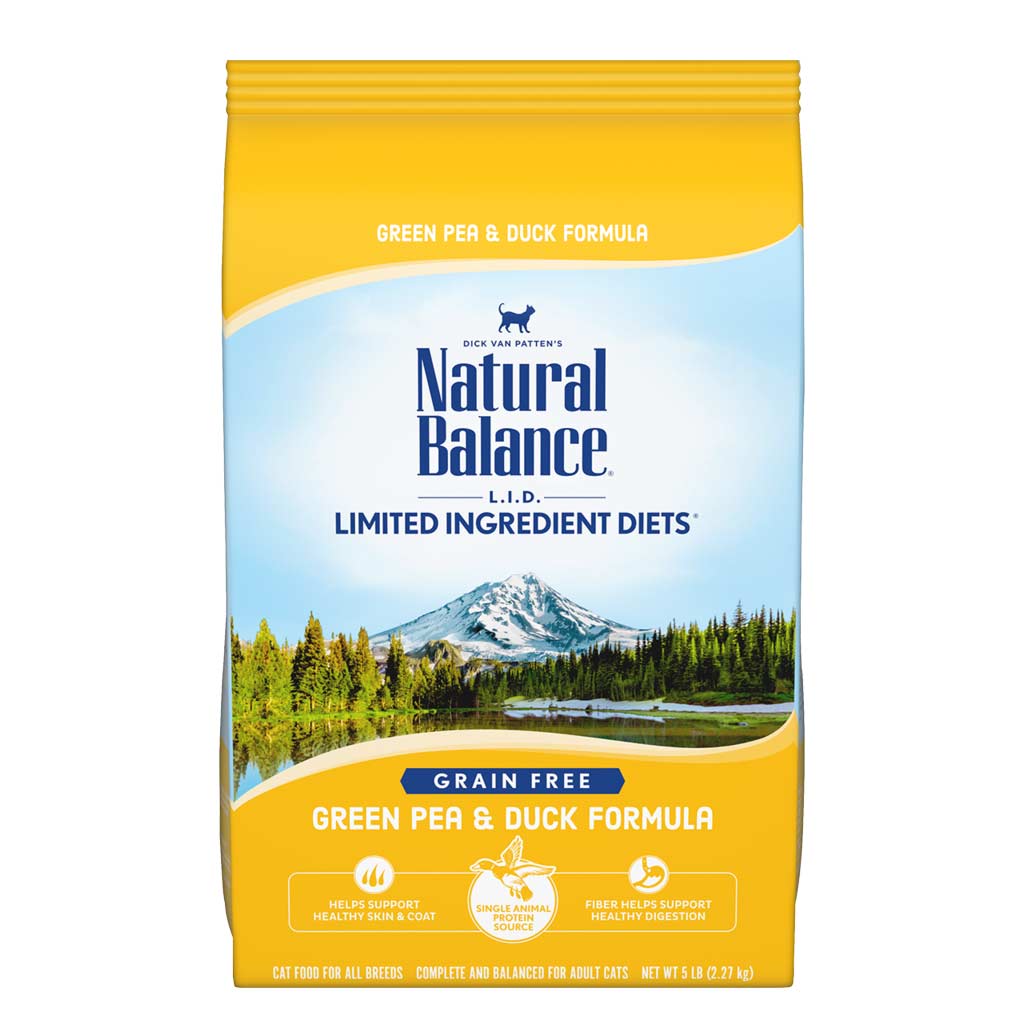 NATURAL BALANCE CAT LID GF DUCK &amp; GREEN PEA 10LB