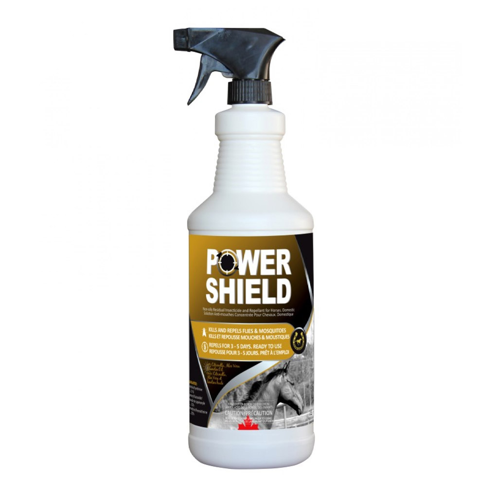 GOLDEN HORSESHOE POWER SHIELD FLY &amp; TICK 1L W/ SPRAYER