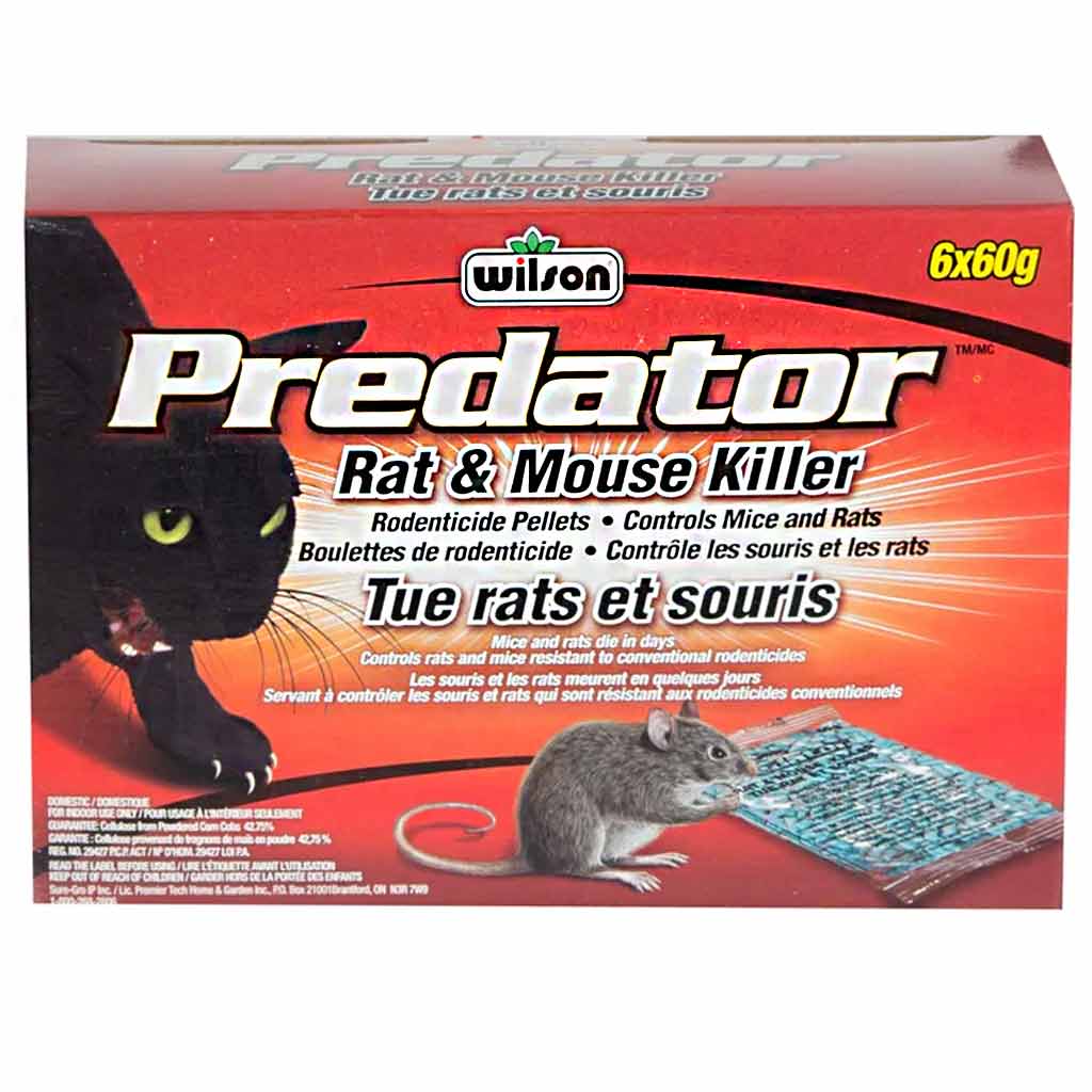 WILSON MOUSE OUT RAT &amp; MOUSE KILLER PELLETS 360G (FORM. PREDATOR)