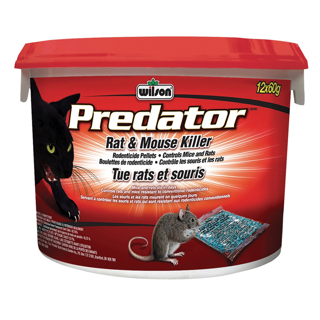 WILSON PREDATOR RAT &amp; MOUSE KILLER PELLETS 720G