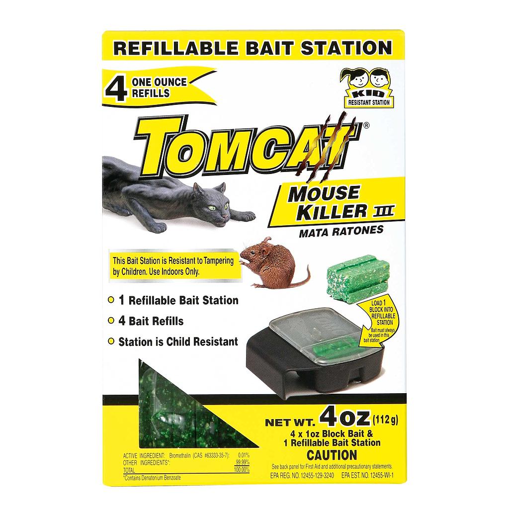 DV - TOMCAT 4 PK MOUSE BAIT STATION