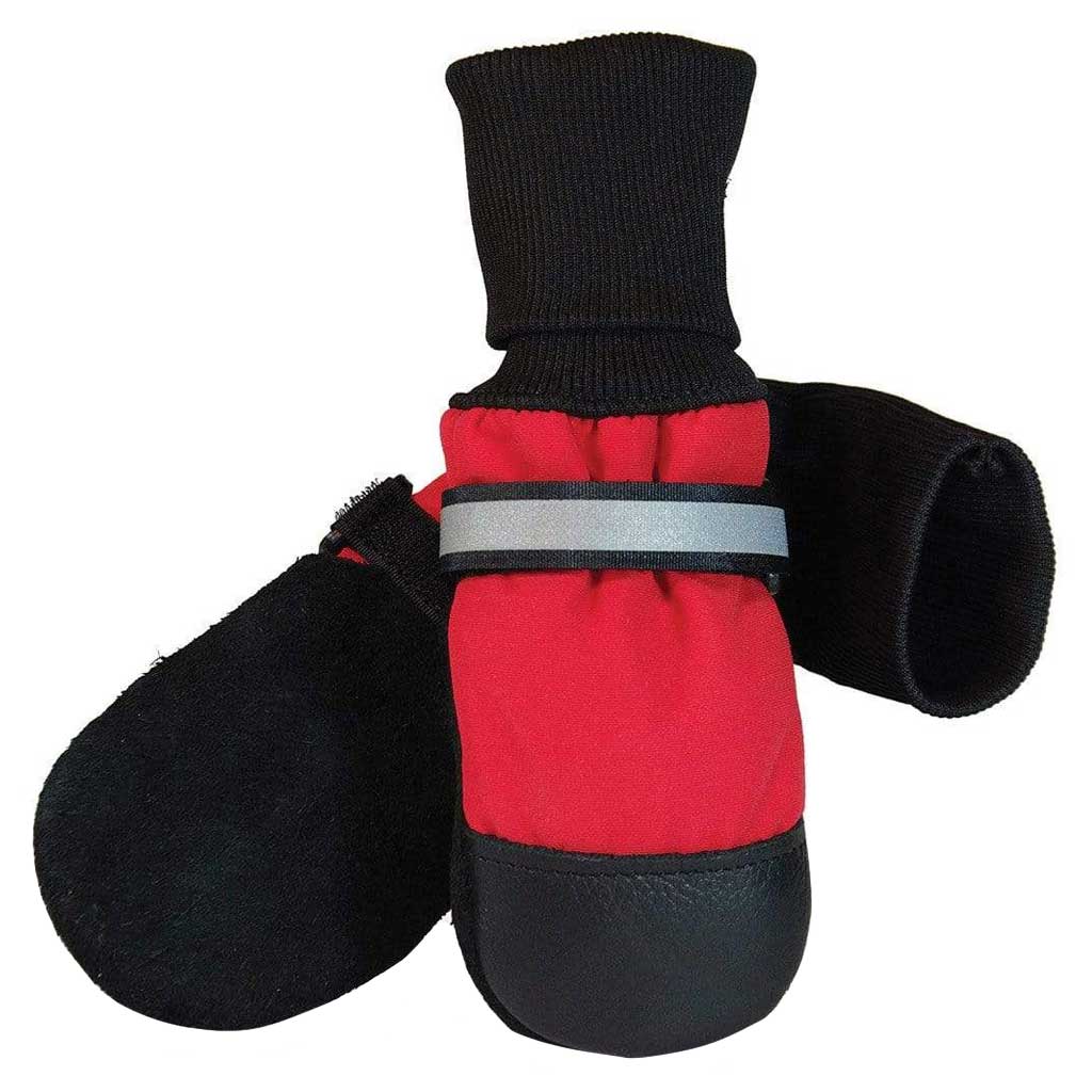 DMB - MUTTLUKS FLEECE LINED DOG BOOTS RED SM