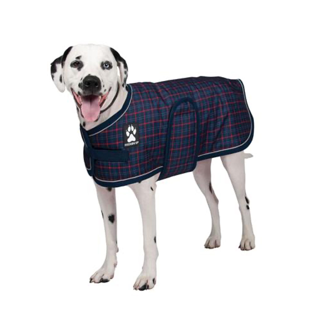 SHEDROW GLACIER DOG COAT NAVY PLAID XL