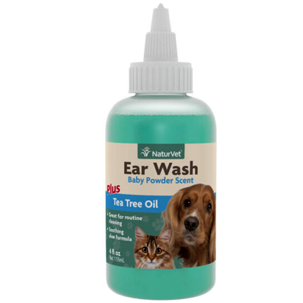 NATURVET EAR WASH W TEATREE 118ML (4OZ)