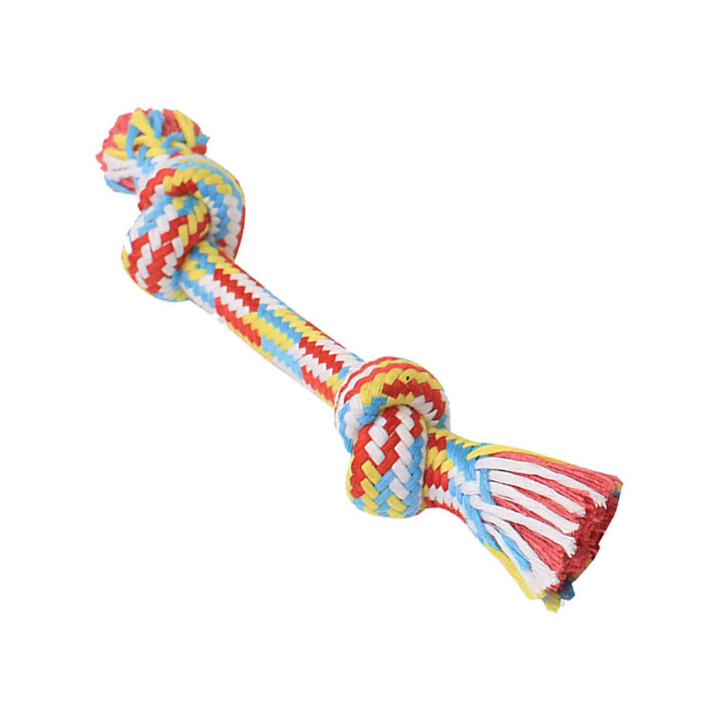 MAMMOTH EXTRA FLOSSY CHEWS 2-KNOT BONE 9&quot; SMALL