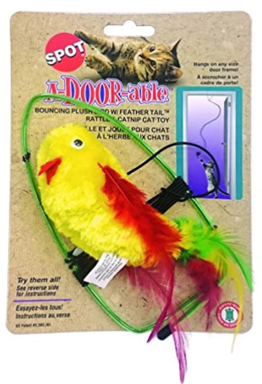SPOT A-DOOR-ABLE PLUSH BIRD CAT TOY