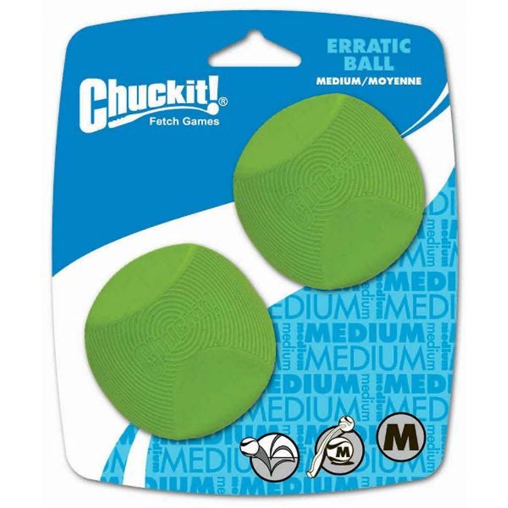 DMB - CHUCKIT ERRATIC BALL MED 2PK