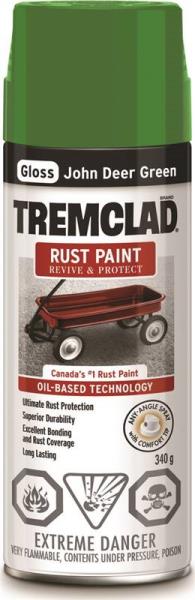 RUSTOLEUM TREMCLAD RUST SPRAY PAINT GLOSS JOHN DEER GREEN 340G