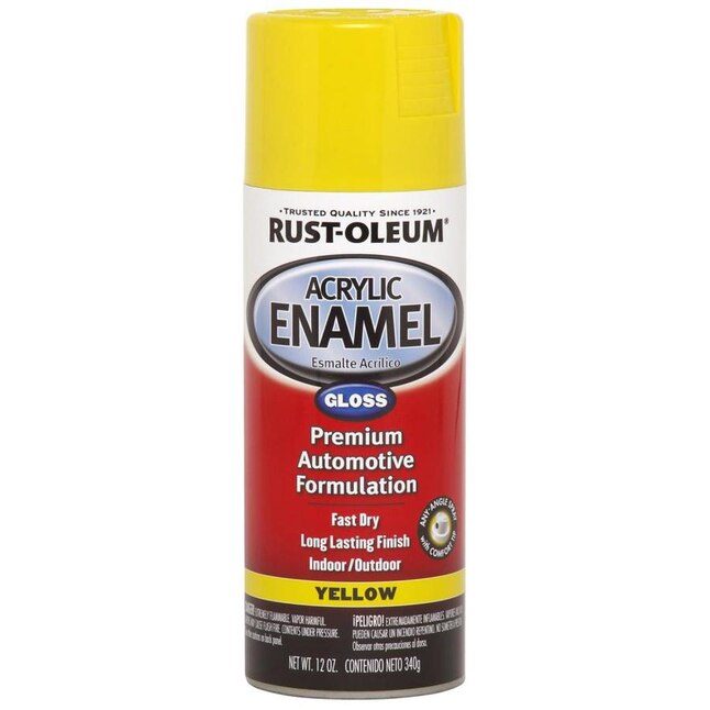 RUSTOLEUM AUTOMOTIVE ENAMEL SPRAY PAINT YELLOW 340G