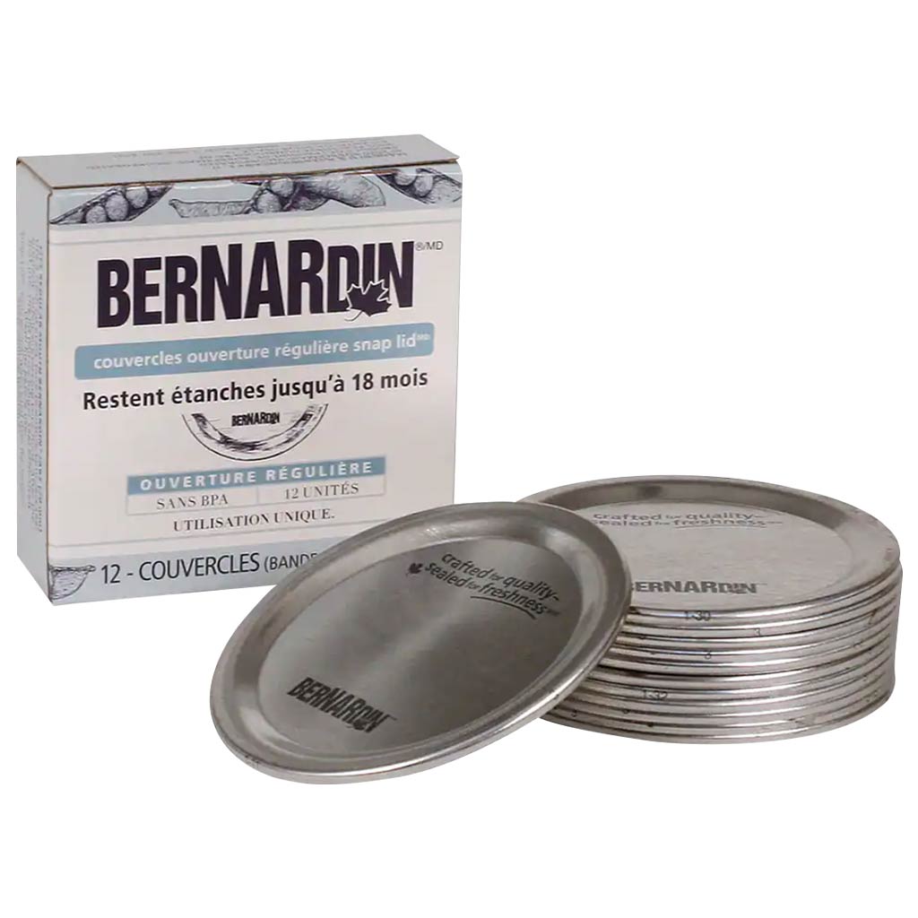 BERNARDIN SNAP LID REGULAR LIDS ONLY (12PK)