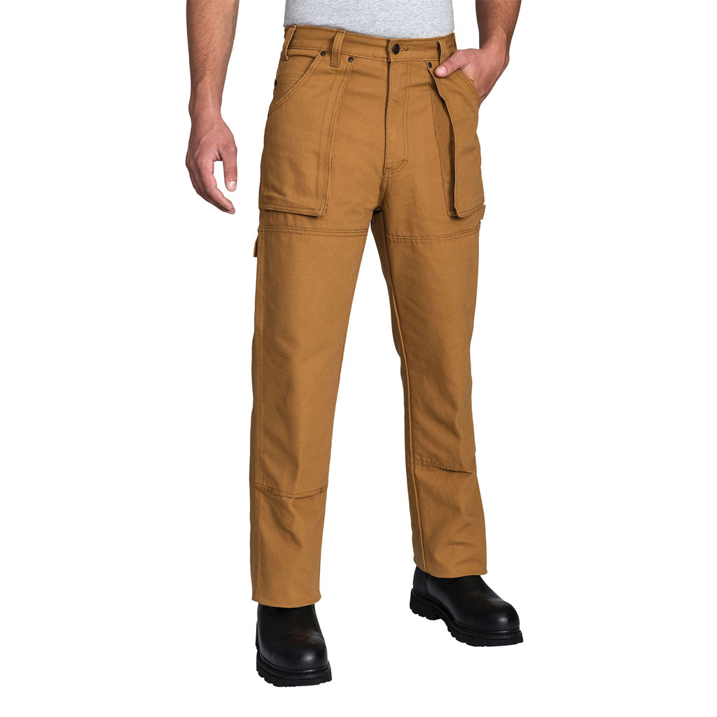 DV - DICKIES MEN'S DUCK 44X32 DOUBLE FRONT LOGGER PANT BROWN