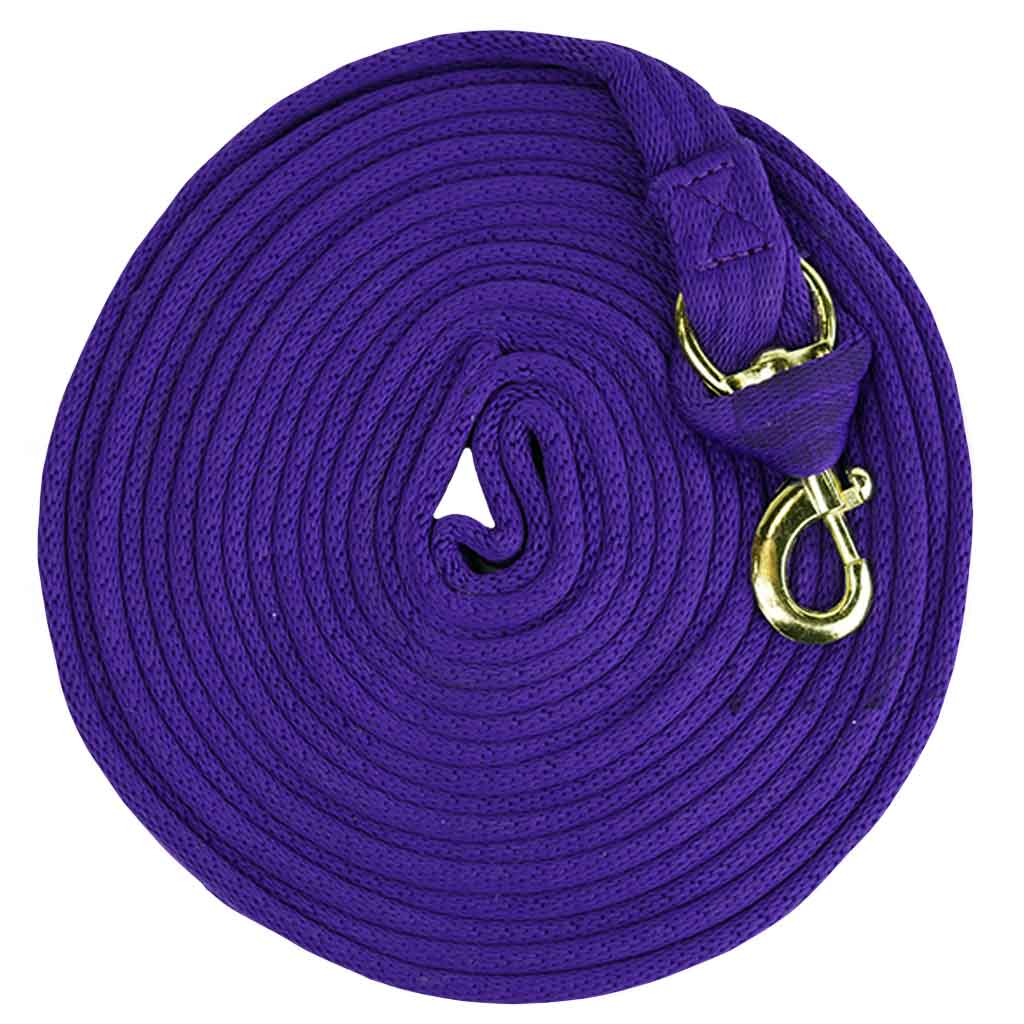 GER-RYAN COTTON LUNGE LINE 25' W/ SNAP PURPLE