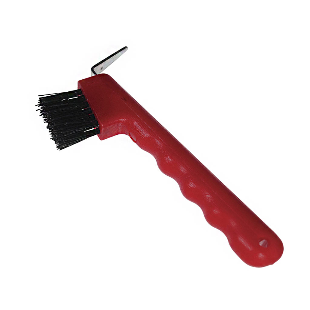 CENTURION HOOF PICK W/ BRUSH RED