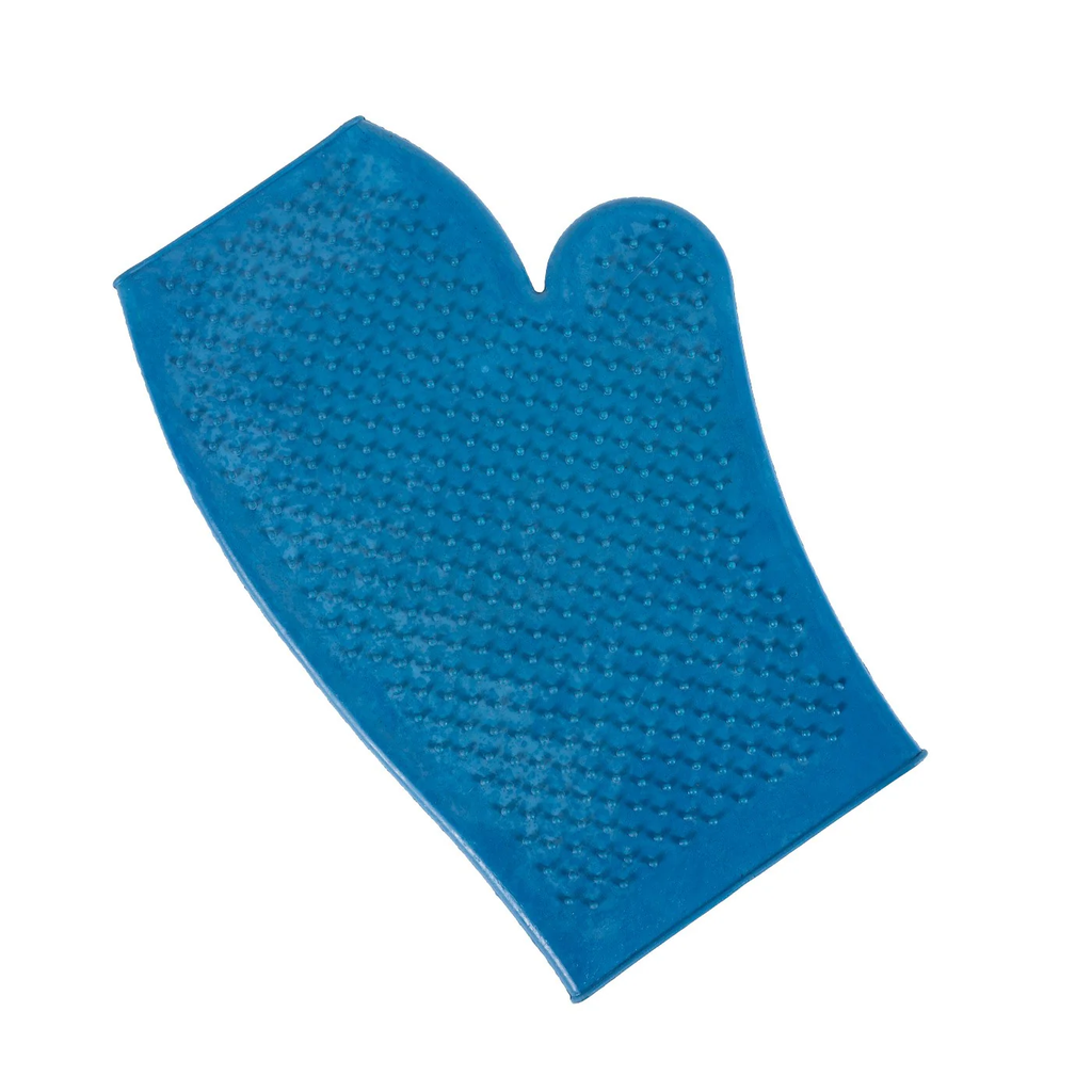 GROOMING MITT-RED/BLUE RUBBER