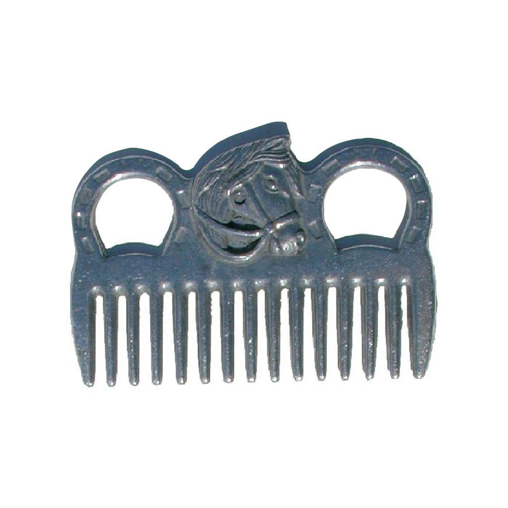 MANE COMB ALUMINUM HORSE DESIGN