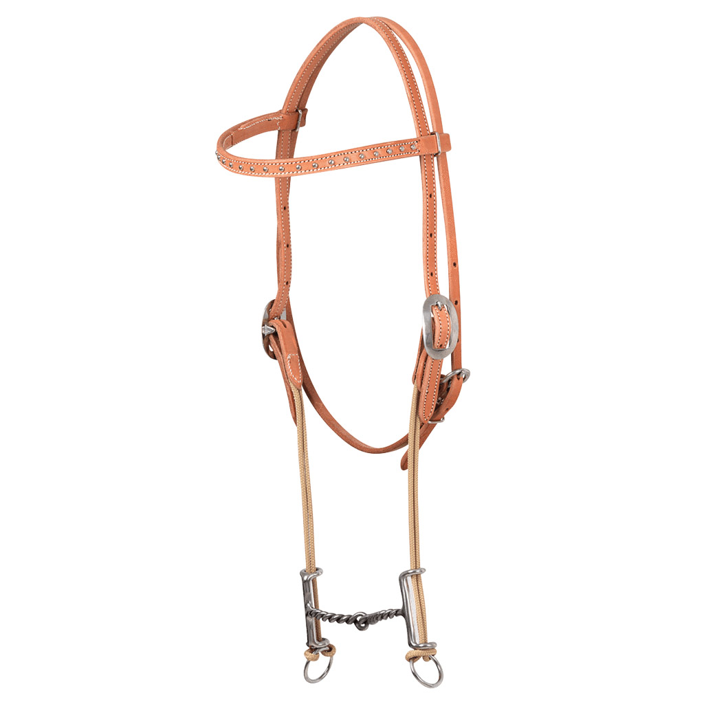 DMB - BROWBAND HEADSTALL W/ TWISTED GAG BIT