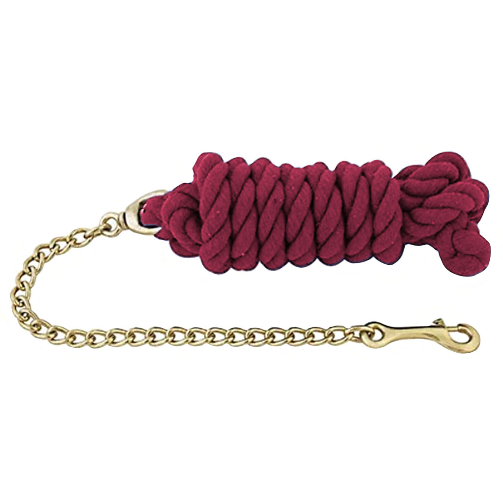 GER-RYAN COTTON LEAD W/ 24&quot; CHAIN BURGUNDY