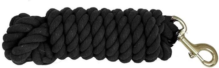 GER-RYAN COTTON LEAD 10'x3/4" W/ BOLT SNAP BRASS 1-1/8" BLACK