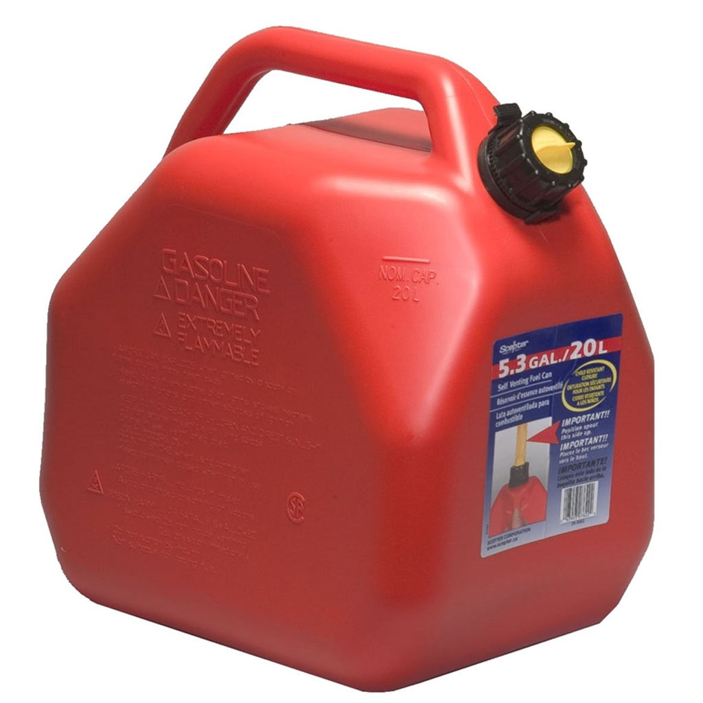 SCEPTER GAS CAN POLY, 20L, RED