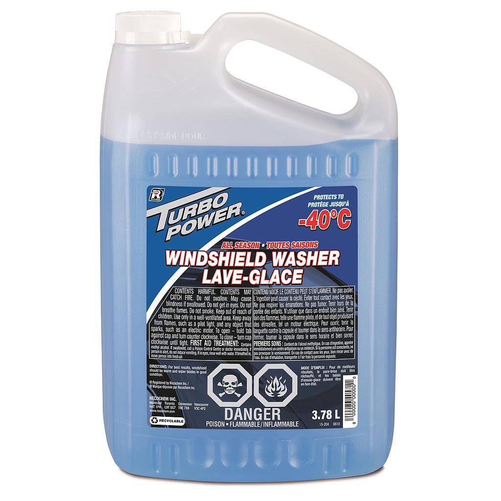 TURBO POWER WINDSHIELD WASHER FLUID -40C  3.78L