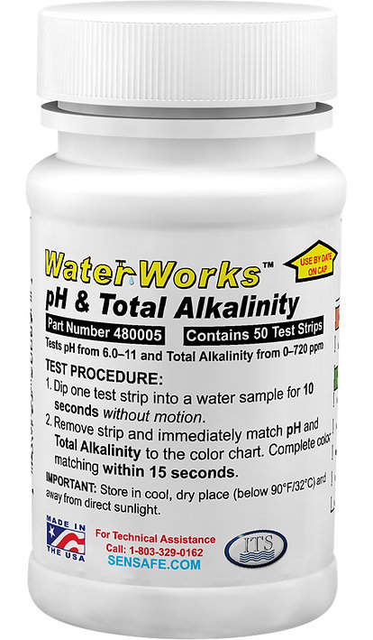 TEST STRIPS PH &amp; TOTAL ALKALINITY (50)