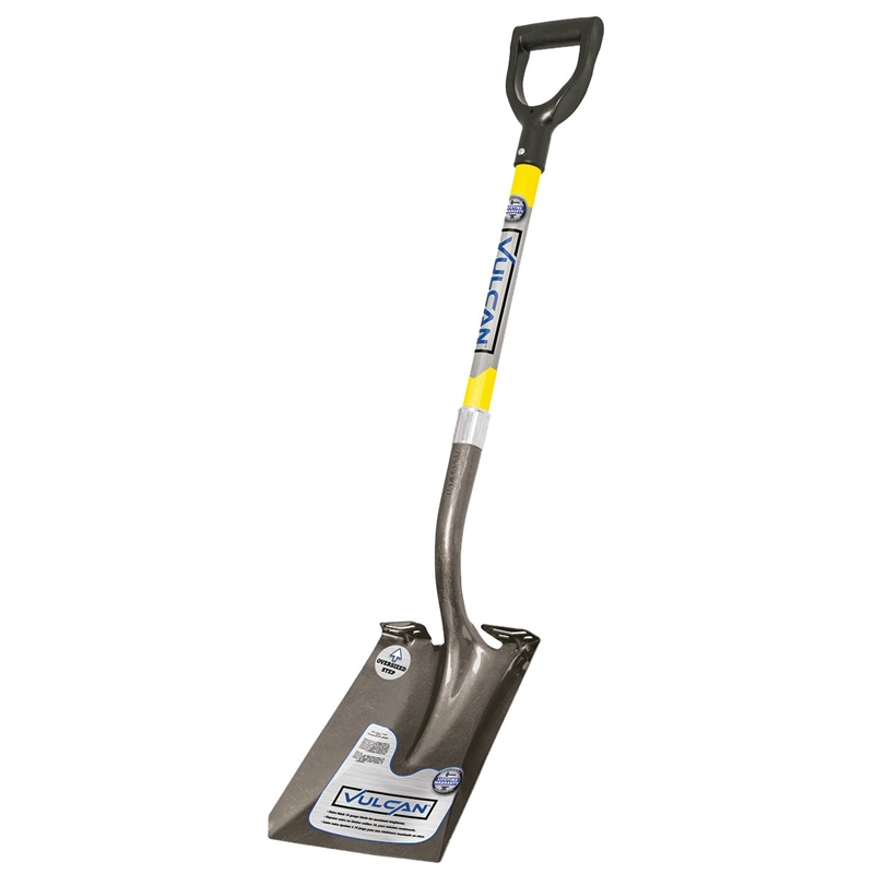 VULCAN PRO SHOVEL STEEL SQUARE 29" FIBREGLASS D-HANDLE