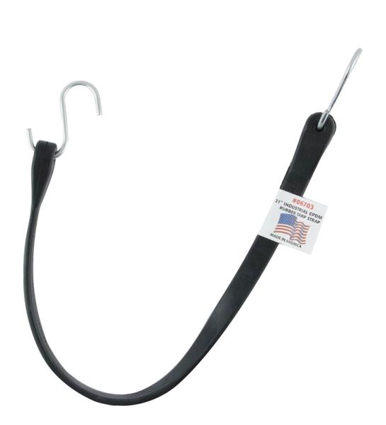 ERICKSON RUBBER TARP STRAP, BLACK, 24"L
