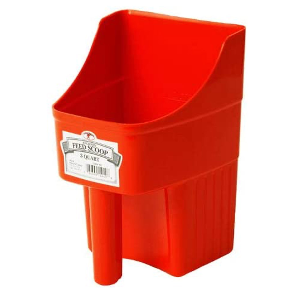 LITTLE GIANT FEED SCOOP W/HANDLE 3QT POLY RED (FORM. MILLER)