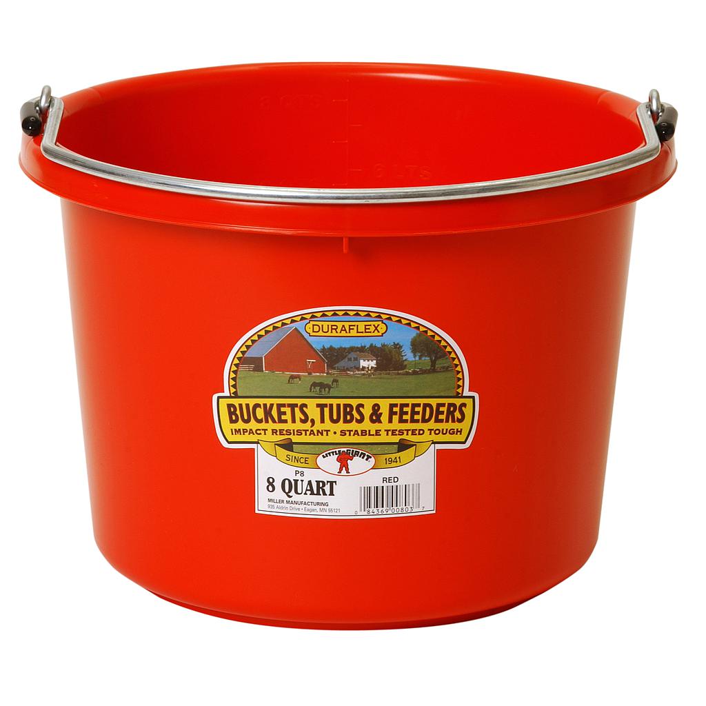 DMB - MILLER 8QT PLASTIC BUCKET RED